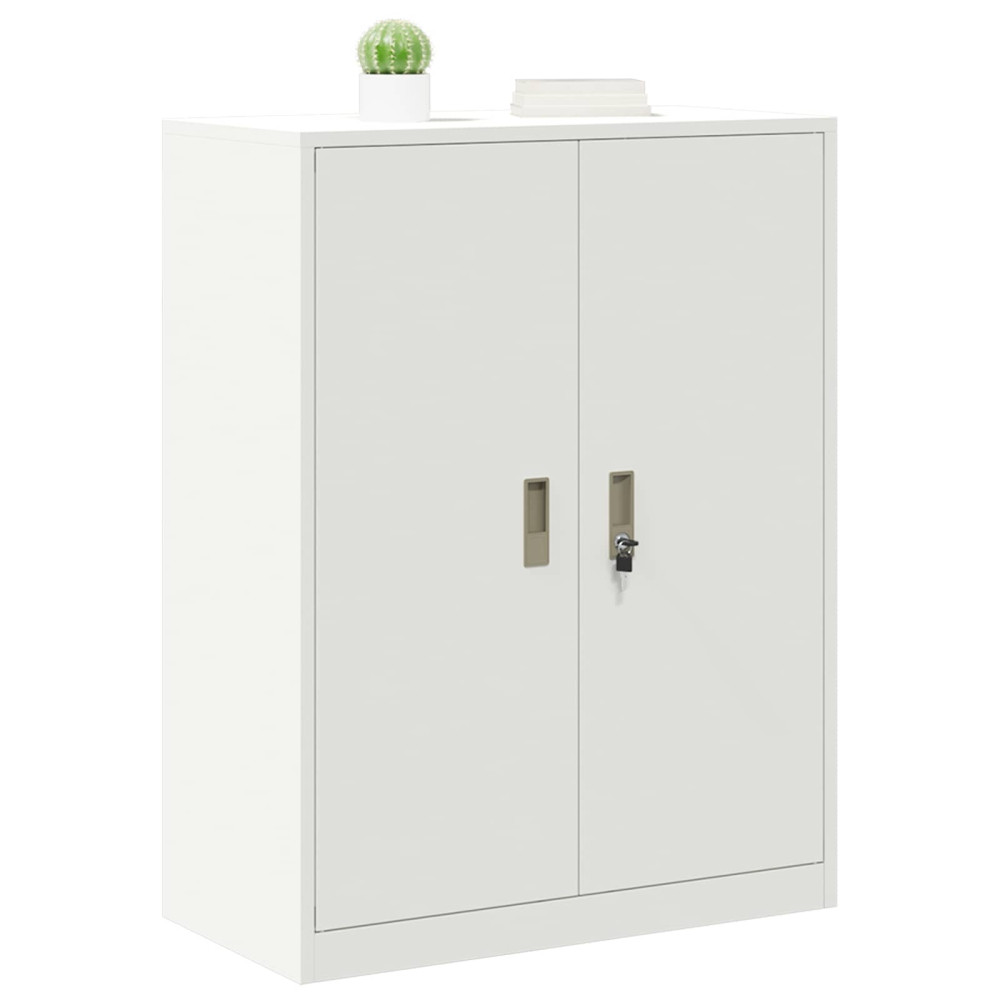 Produktbild för Förvaringsskåp Vit 80 x 40 x 105 cm Stål