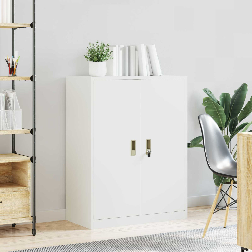 Produktbild för Förvaringsskåp Vit 80 x 40 x 105 cm Stål