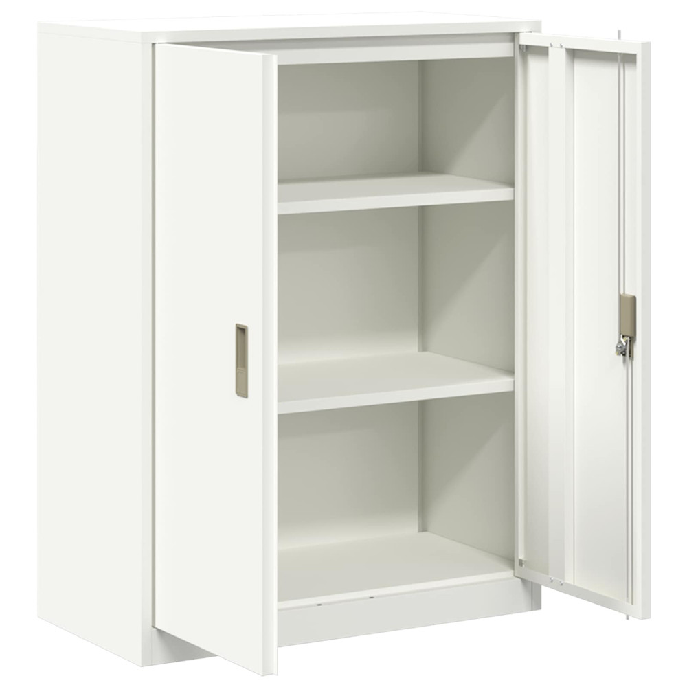 Produktbild för Förvaringsskåp Vit 80 x 40 x 105 cm Stål