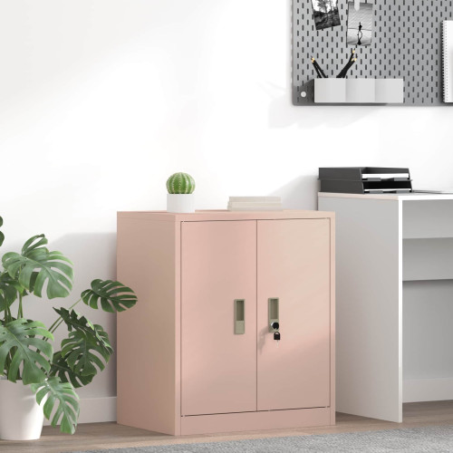 vidaXL Förvaringsskåp Rosa 60 x 40 x 70 cm Stål