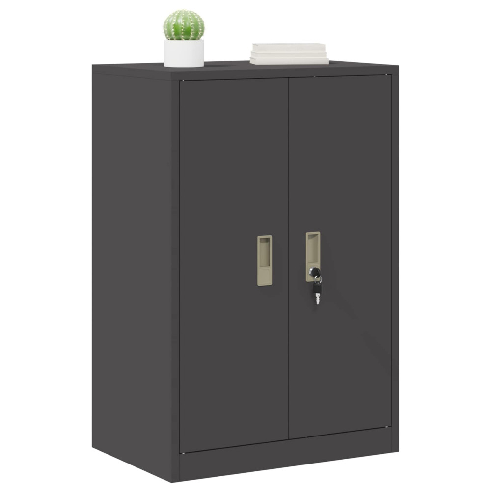 Produktbild för Förvaringsskåp Svart 60 x 40 x 90 cm Stål