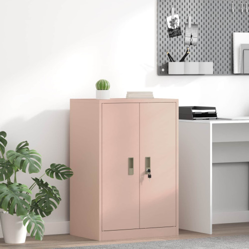 vidaXL Förvaringsskåp Rosa 60 x 40 x 90 cm Stål