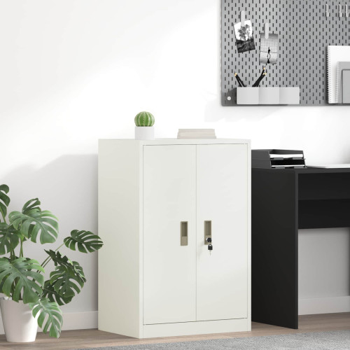 vidaXL Förvaringsskåp Vit 60 x 40 x 90 cm Stål