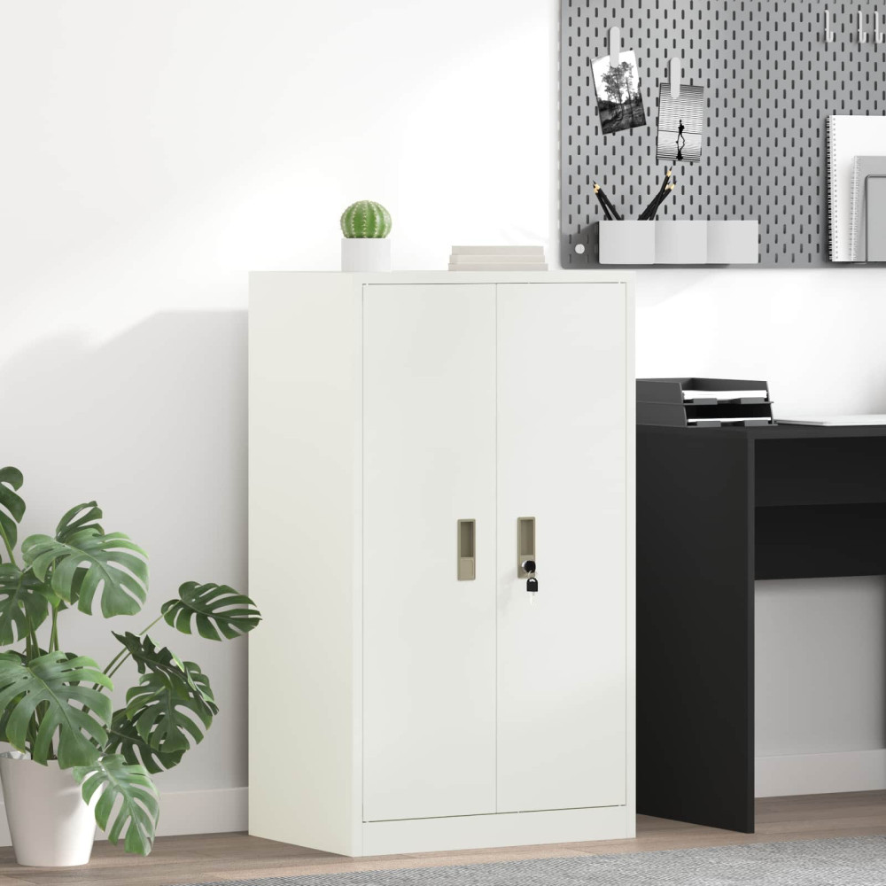 Produktbild för Förvaringsskåp Vit 60 x 40 x 105 cm Stål