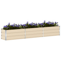 Produktbild för Planteringskärl Elfenben 290 x 50 x 45 cm Galvaniserat Stål