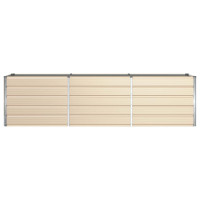 Produktbild för Planteringskärl Elfenben 290 x 90 x 75 cm Galvaniserat Stål