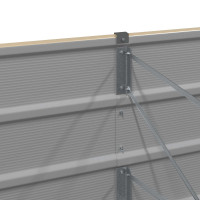 Produktbild för Planteringskärl Elfenben 290 x 90 x 75 cm Galvaniserat Stål