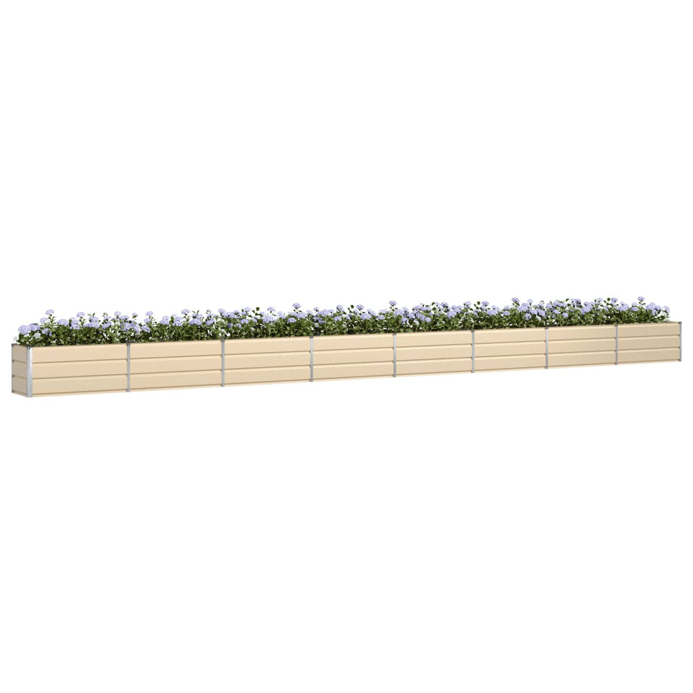 Produktbild för Planteringskärl Elfenben 770 x 50 x 45 cm Galvaniserat Stål