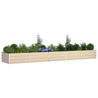 Produktbild för Planteringskärl Elfenben 480 x 100 x 45 cm Galvaniserat Stål