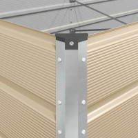 Produktbild för Planteringskärl Elfenben 480 x 100 x 45 cm Galvaniserat Stål