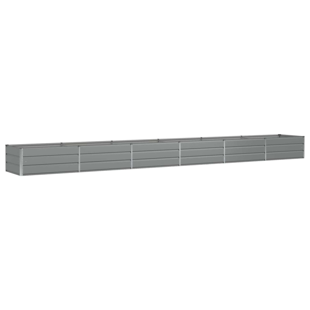 Produktbild för Planteringskärl Ljusgrå 600 x 80 x 45 cm Stål