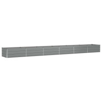 Produktbild för Planteringskärl Ljusgrå 600 x 80 x 45 cm Stål