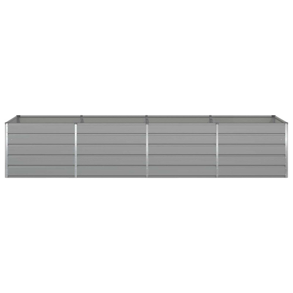 Produktbild för Planteringskärl Ljusgrå 385 x 100 x 75 cm Galvaniserat Stål