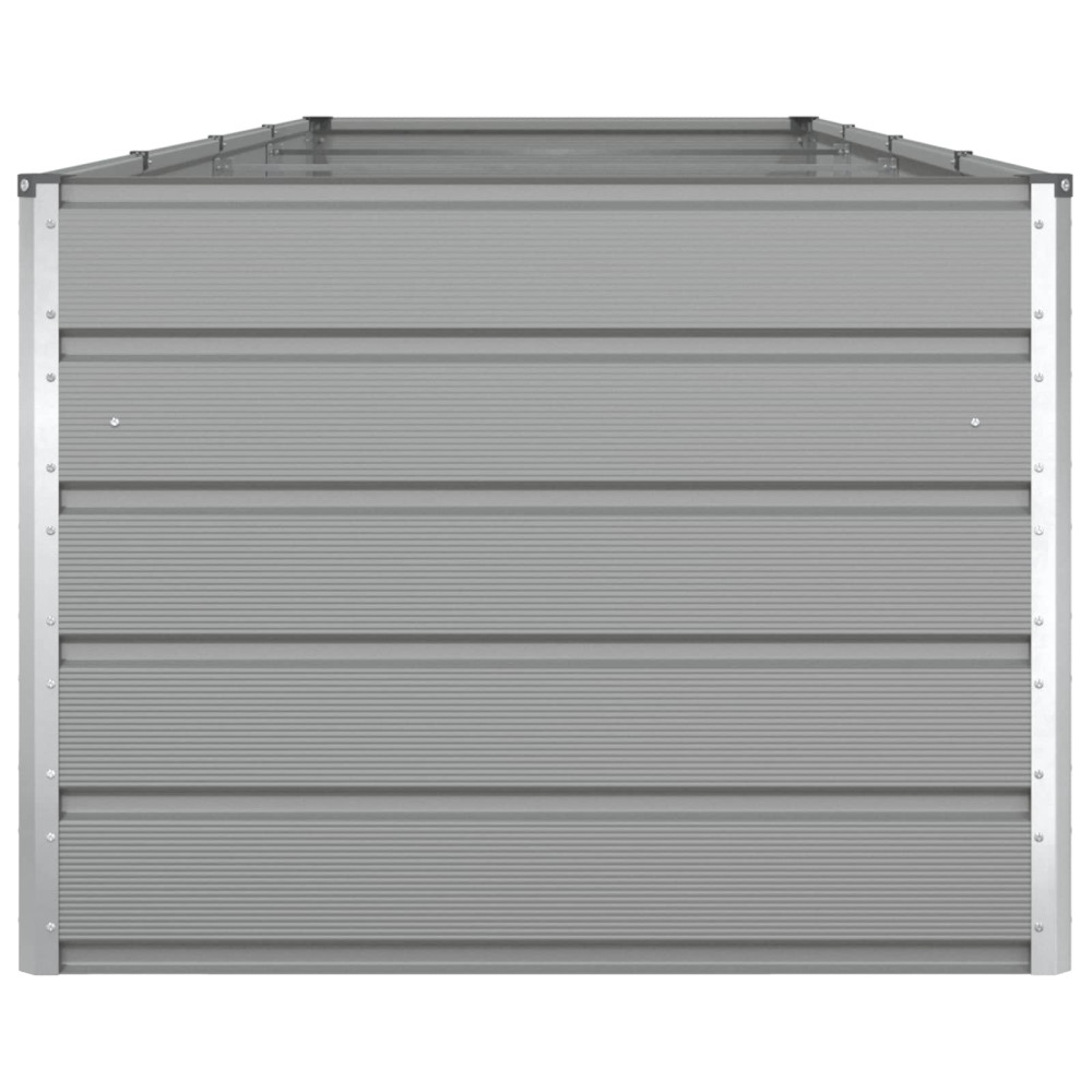 Produktbild för Planteringskärl Ljusgrå 385 x 100 x 75 cm Galvaniserat Stål