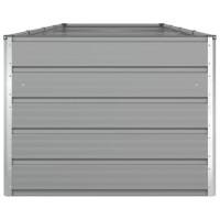 Produktbild för Planteringskärl Ljusgrå 385 x 100 x 75 cm Galvaniserat Stål