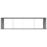 Produktbild för Planteringskärl Ljusgrå 385 x 100 x 75 cm Galvaniserat Stål
