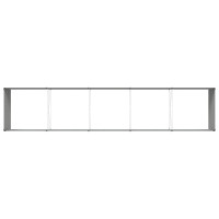 Produktbild för Planteringskärl Ljusgrå 480 x 100 x 45 cm Galvaniserat Stål