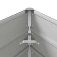Produktbild för Planteringskärl Ljusgrå 480 x 100 x 45 cm Galvaniserat Stål
