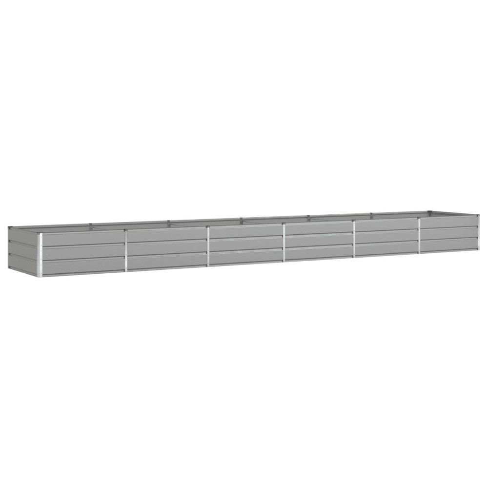 Produktbild för Planteringskärl Ljusgrå 580 x 100 x 45 cm Galvaniserat Stål