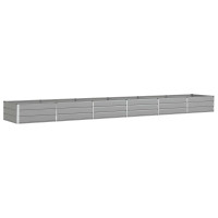 Produktbild för Planteringskärl Ljusgrå 580 x 100 x 45 cm Galvaniserat Stål