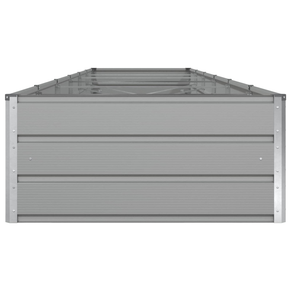 Produktbild för Planteringskärl Ljusgrå 580 x 100 x 45 cm Galvaniserat Stål