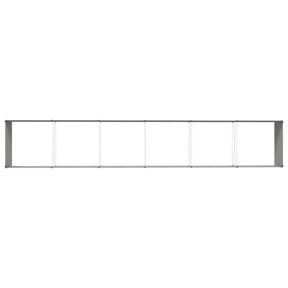 Produktbild för Planteringskärl Ljusgrå 580 x 100 x 45 cm Galvaniserat Stål