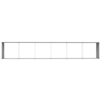 Produktbild för Planteringskärl Ljusgrå 580 x 100 x 45 cm Galvaniserat Stål