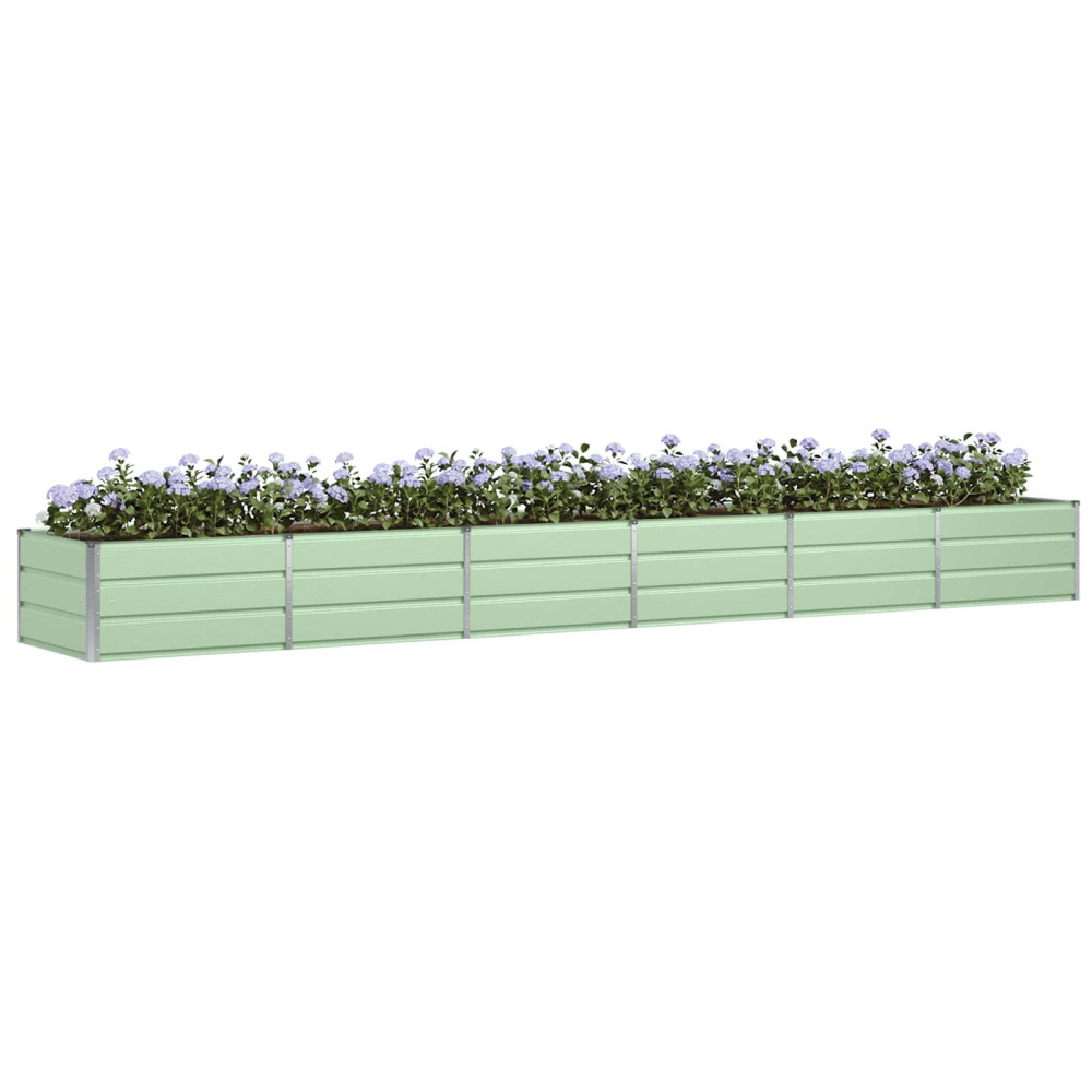 Produktbild för Planteringskärl Grön 480 x 80 x 45 cm Stål