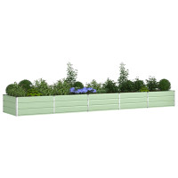 Produktbild för Planteringskärl Pastellgrön 480 x 100 x 45 cm Galvaniserat Stål