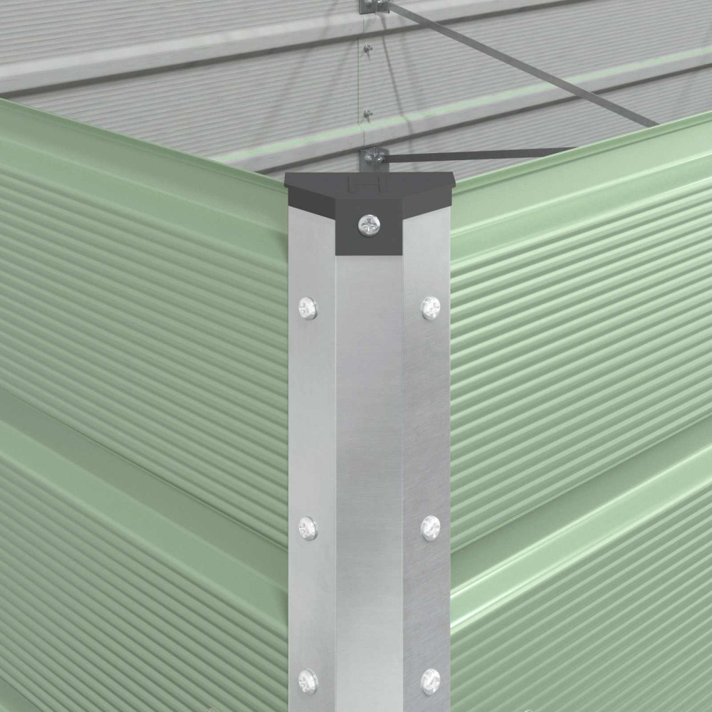 Produktbild för Planteringskärl Pastellgrön 480 x 100 x 45 cm Galvaniserat Stål
