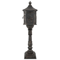 Produktbild för Stående Brevlåda Brons 42,5 x 29,5 x 117 cm Gjutet Aluminium