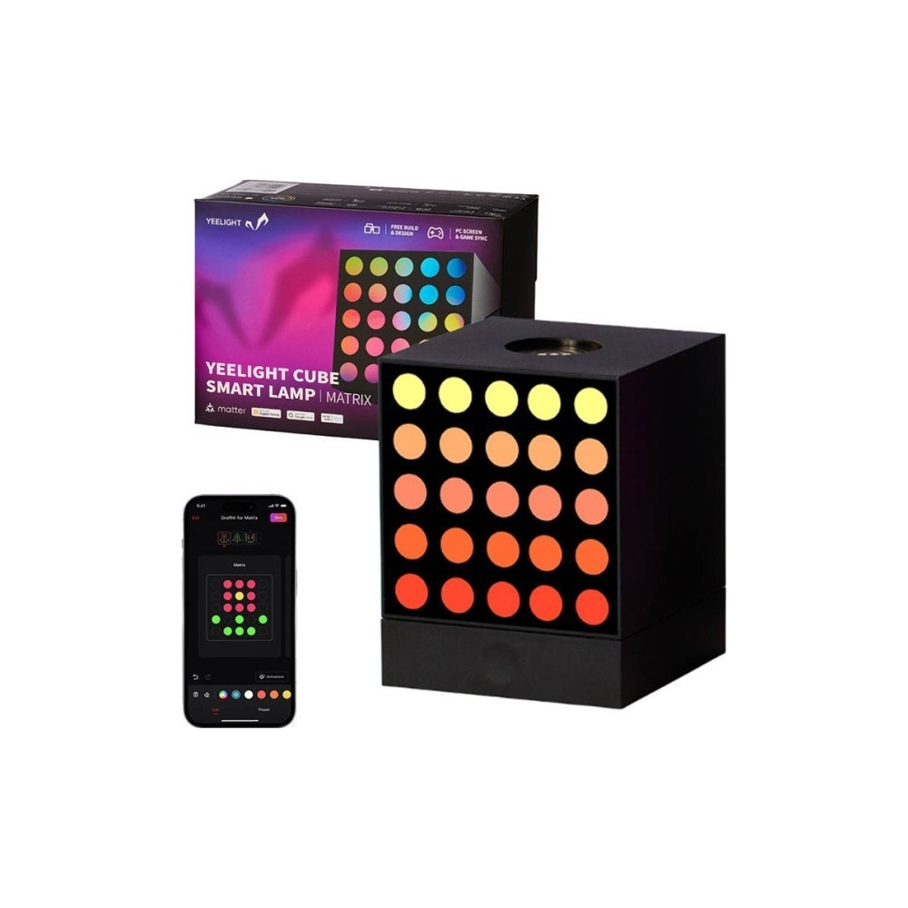 Produktbild för Yeelight Cube YLFWD-0010 - smart lamp - LED - 2.5 W - RGB-lampa - matrix cube