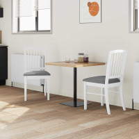 Produktbild för Matstolar 2 pcs Vit 50 x 52,5 x 91 cm Massiv Gummiträ