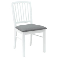 Produktbild för Matstolar 2 pcs Vit 50 x 52,5 x 91 cm Massiv Gummiträ