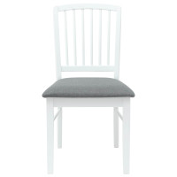 Produktbild för Matstolar 2 pcs Vit 50 x 52,5 x 91 cm Massiv Gummiträ