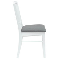 Produktbild för Matstolar 2 pcs Vit 50 x 52,5 x 91 cm Massiv Gummiträ