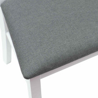 Produktbild för Matstolar 2 pcs Vit 50 x 52,5 x 91 cm Massiv Gummiträ