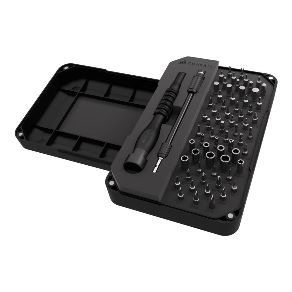 Produktbild för CORSAIR PC DIY Precision Toolkit - skruvmejsel med bituppsättning - 67 delar