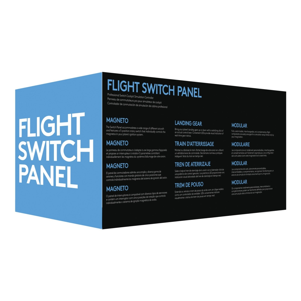 Produktbild för Logitech Flight Switch Panel - instrumentpanel till flygsimulator - kabelansluten