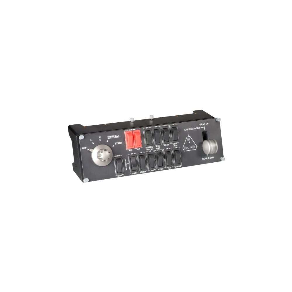 Produktbild för Logitech Flight Switch Panel - instrumentpanel till flygsimulator - kabelansluten