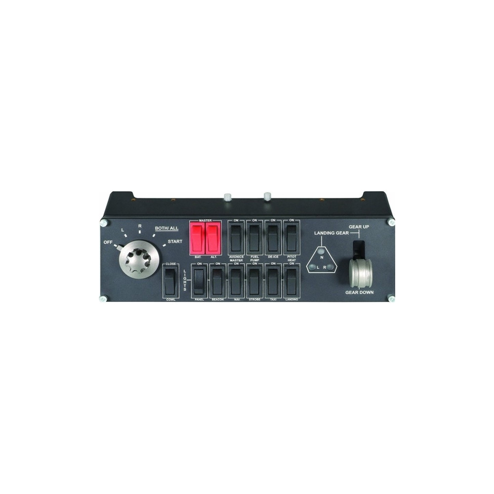 Produktbild för Logitech Flight Switch Panel - instrumentpanel till flygsimulator - kabelansluten