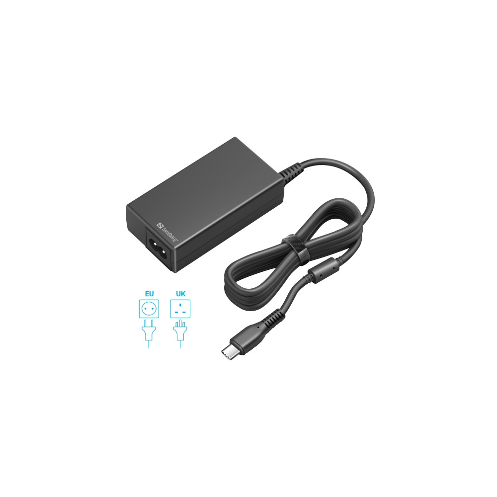 Produktbild för Sandberg USB-C AC Charger PD65W strömadapter - USB-C - 65 watt
