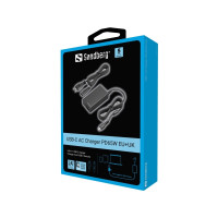 Produktbild för Sandberg USB-C AC Charger PD65W strömadapter - USB-C - 65 watt