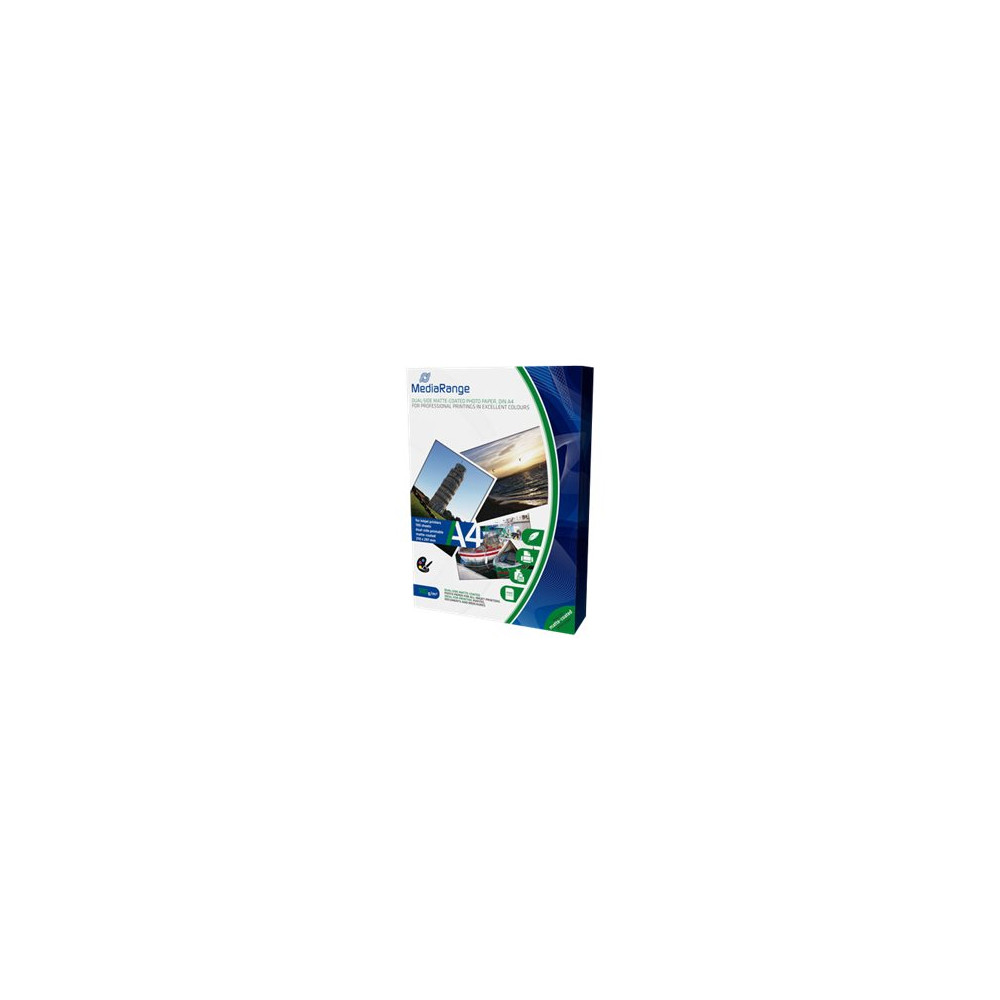 Produktbild för MediaRange - fotopapper - matt - 100 ark - A4 - 140 g/m²
