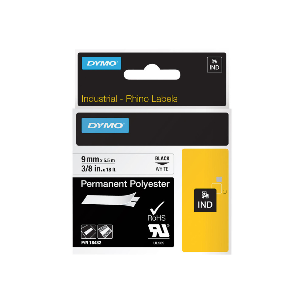 Produktbild för DYMO - permanent tejp - 1 kassett(er) - Rulle (0,9 cm x 5,5 m)