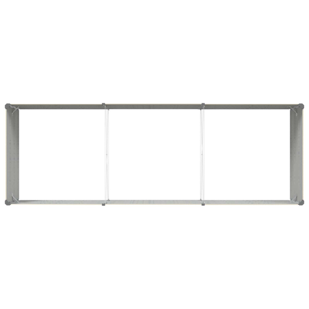Produktbild för Planteringskärl Elfenben 290 x 100 x 45 cm Galvaniserat Stål