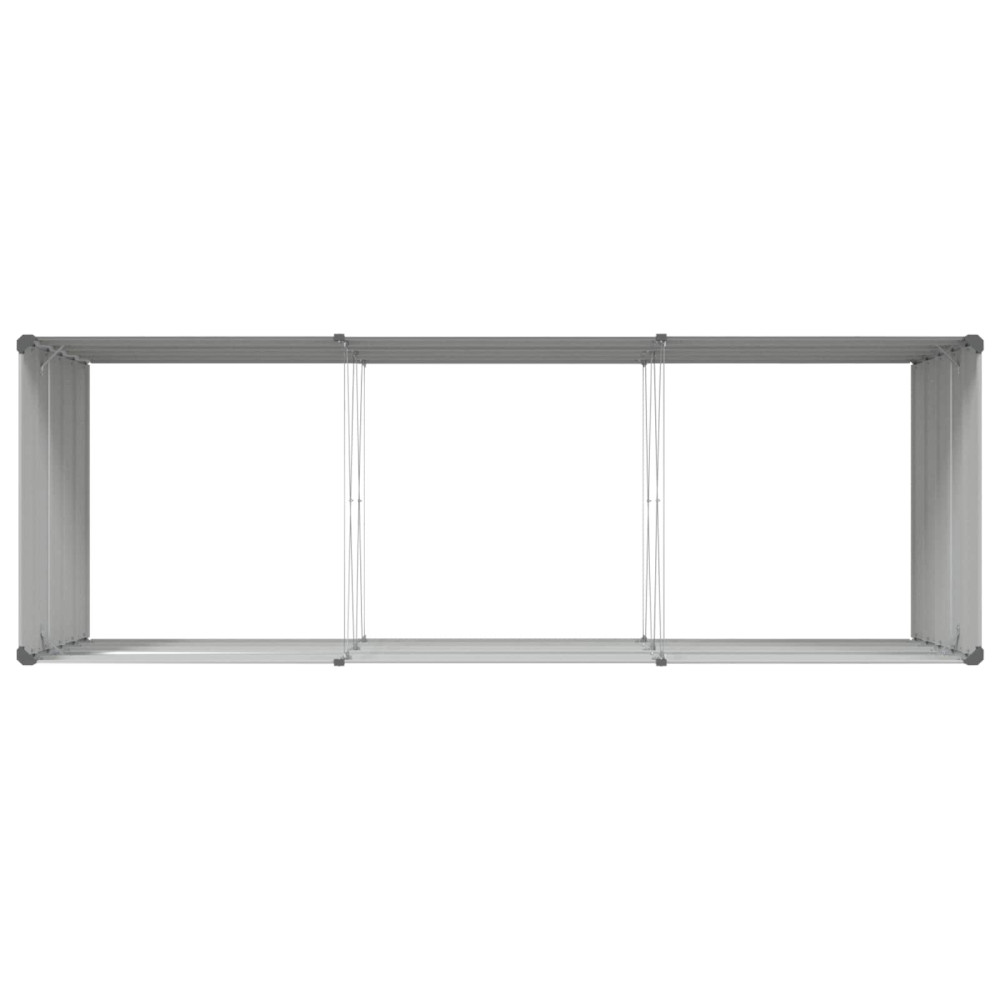 Produktbild för Planteringskärl Ljusgrå 290 x 100 x 75 cm Galvaniserat Stål