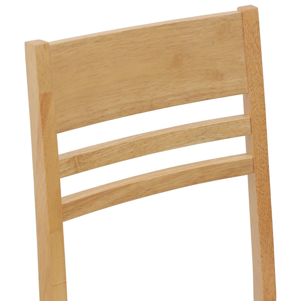 Produktbild för Matstolar 2 pcs Naturfärg 43 x 54 x 89 cm Massiv Gummiträ