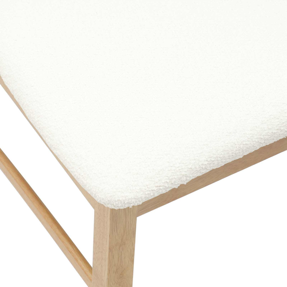 Produktbild för Matstolar 2 pcs Naturfärg 43 x 54 x 89 cm Massiv Gummiträ