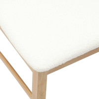 Produktbild för Matstolar 2 pcs Naturfärg 43 x 54 x 89 cm Massiv Gummiträ